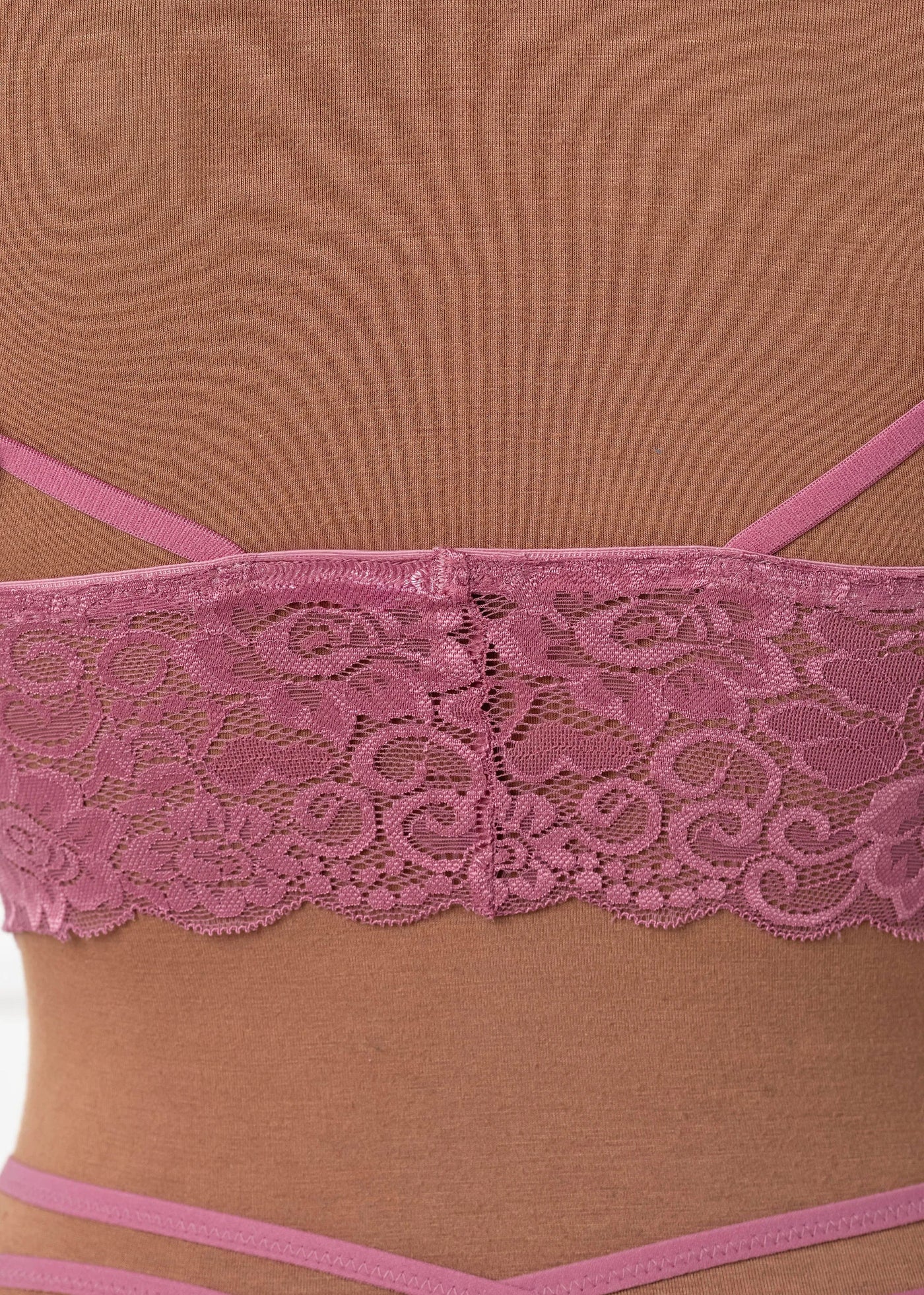 Lacy Caged Charm Bralette - Sugarplum Pink