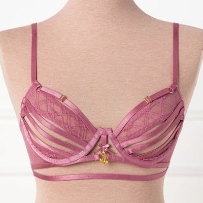 Strappy Underwire Charm Bralette - Sugarplum Pink