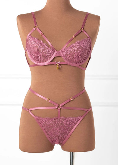 Lacy Underwire Charm Bralette - Sugarplum Pink