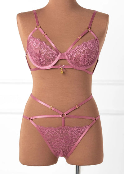 Strappy Ouvert Charm Panty - Sugarplum Pink