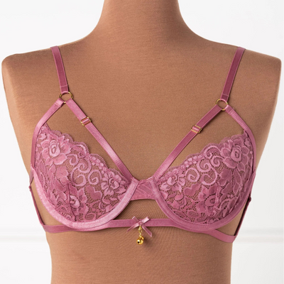 Lacy Underwire Charm Bralette - Sugarplum Pink