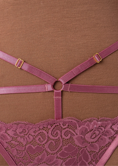 Strappy Ouvert Charm Panty - Sugarplum Pink