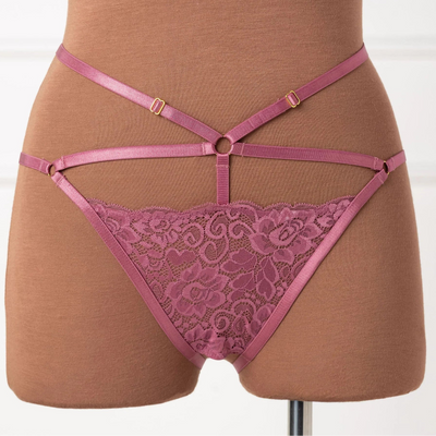 Strappy Ouvert Charm Panty - Sugarplum Pink