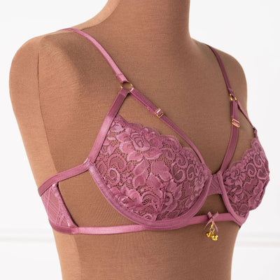 Lacy Underwire Charm Bralette - Sugarplum Pink