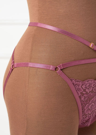 Strappy Ouvert Charm Panty - Sugarplum Pink