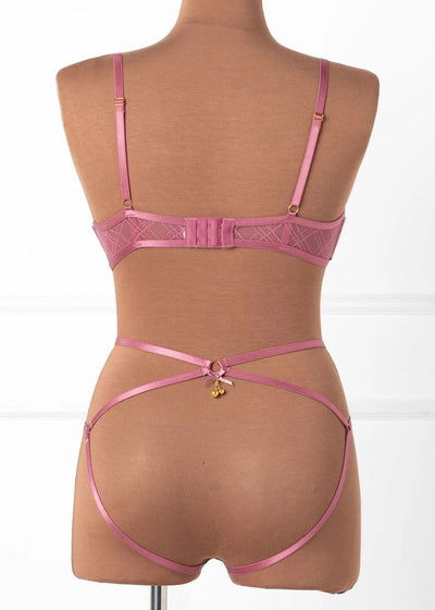 Strappy Ouvert Charm Panty - Sugarplum Pink