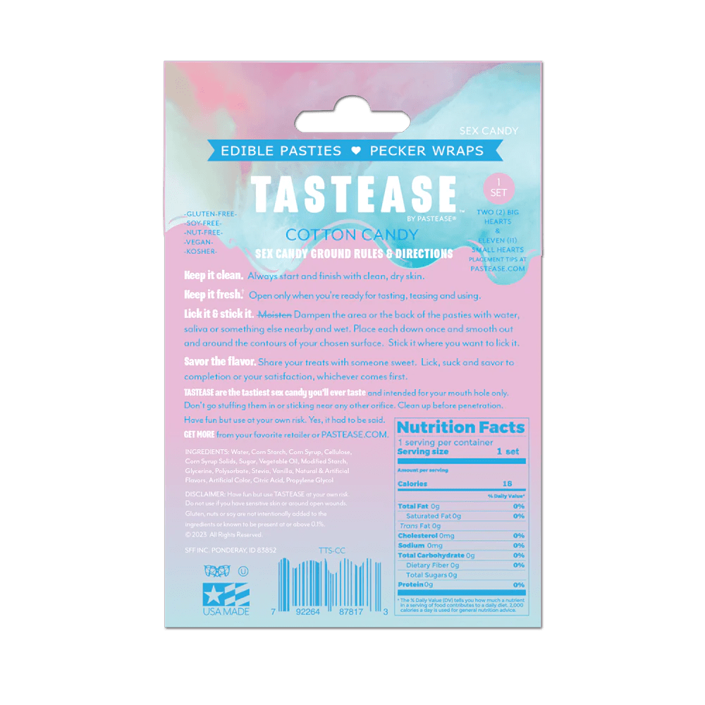 Tastease Edible Pasties - Cotton Candy - Mentionables