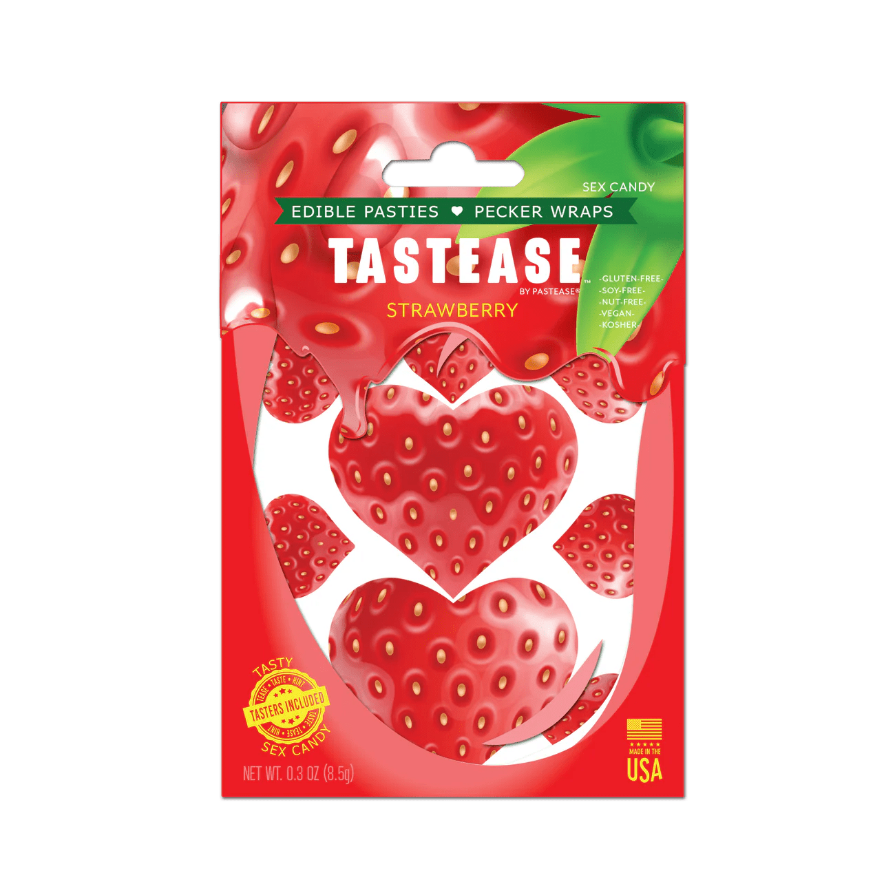 Tastease Edible Pasties - Strawberry - Mentionables