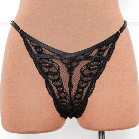 V-Waist Bikini Panty - Black - Mentionables