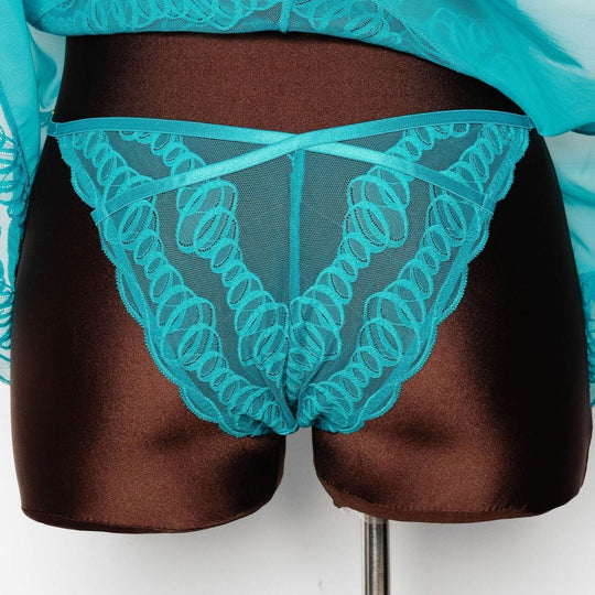 V-Waist Bikini Panty - Teal - Mentionables