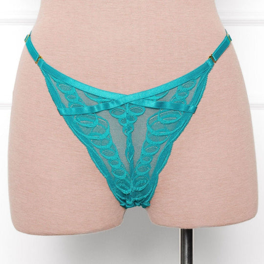 V-Waist Bikini Panty - Teal - Mentionables