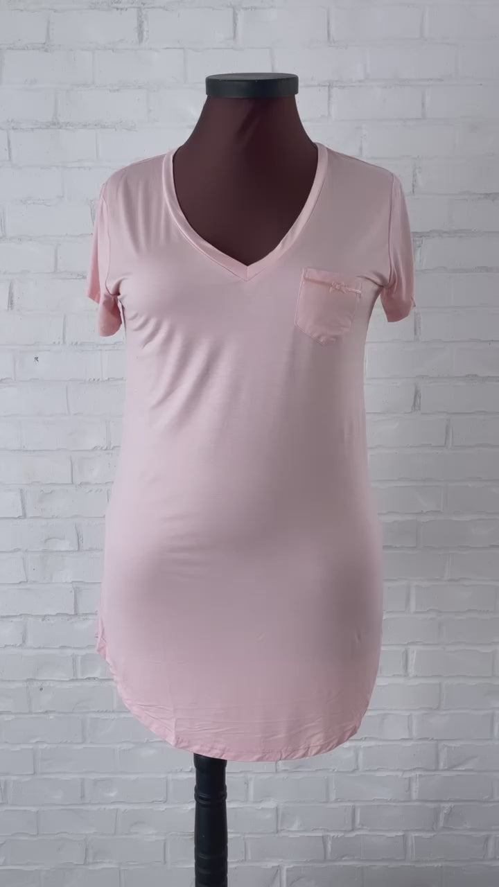 Short Sleeve Sleep Shirt - Ballet Pink