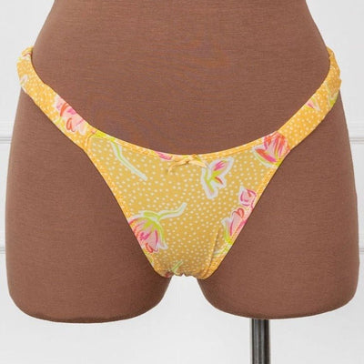 Floral Rouched Thong - Mentionables