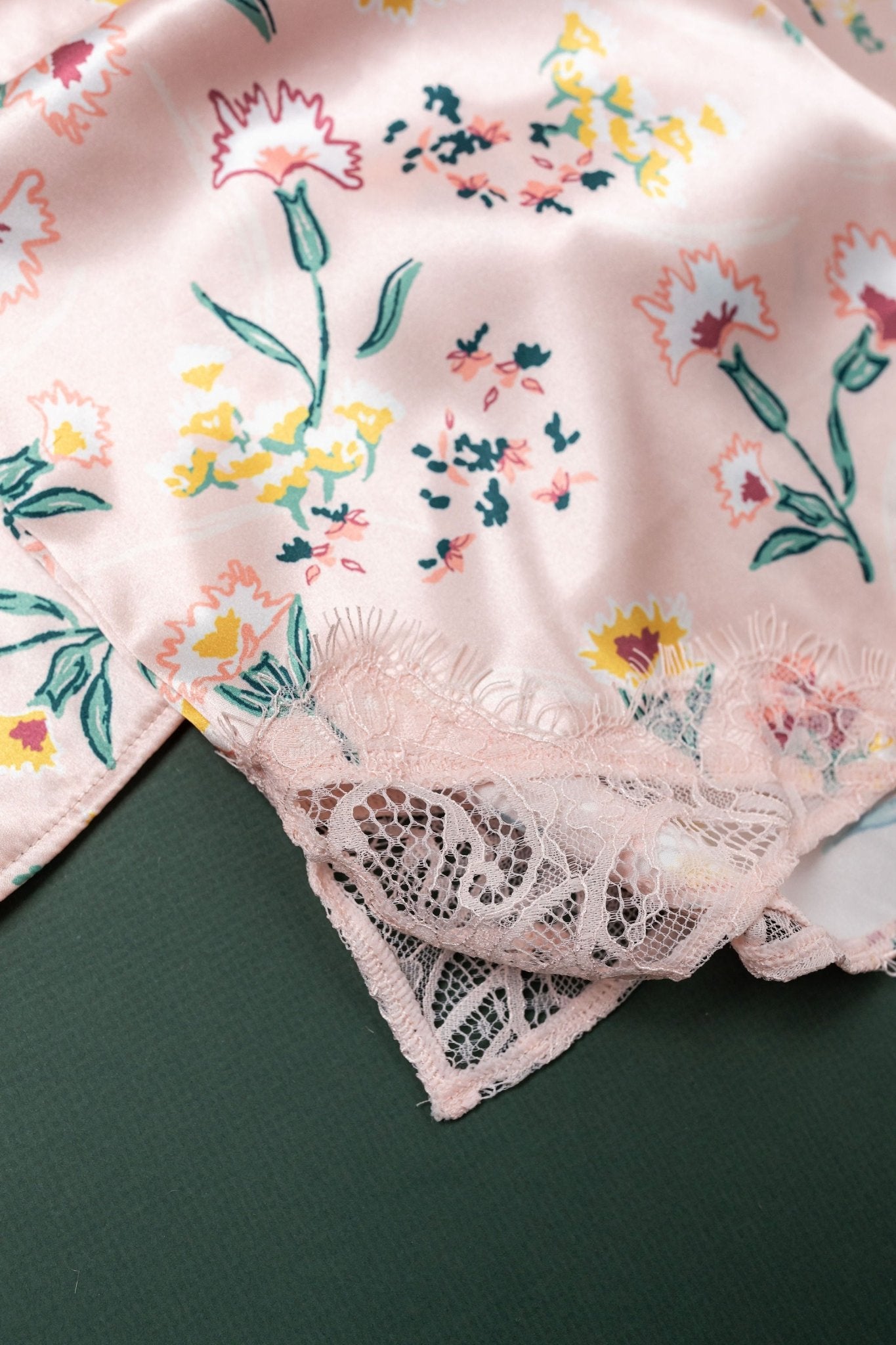 Floral Satin & Eyelash Lace Shorts - Mentionables