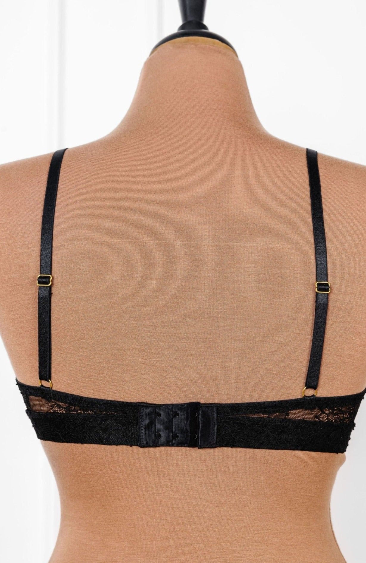 Lacy Caged Cupless Bralette - Black - Mentionables