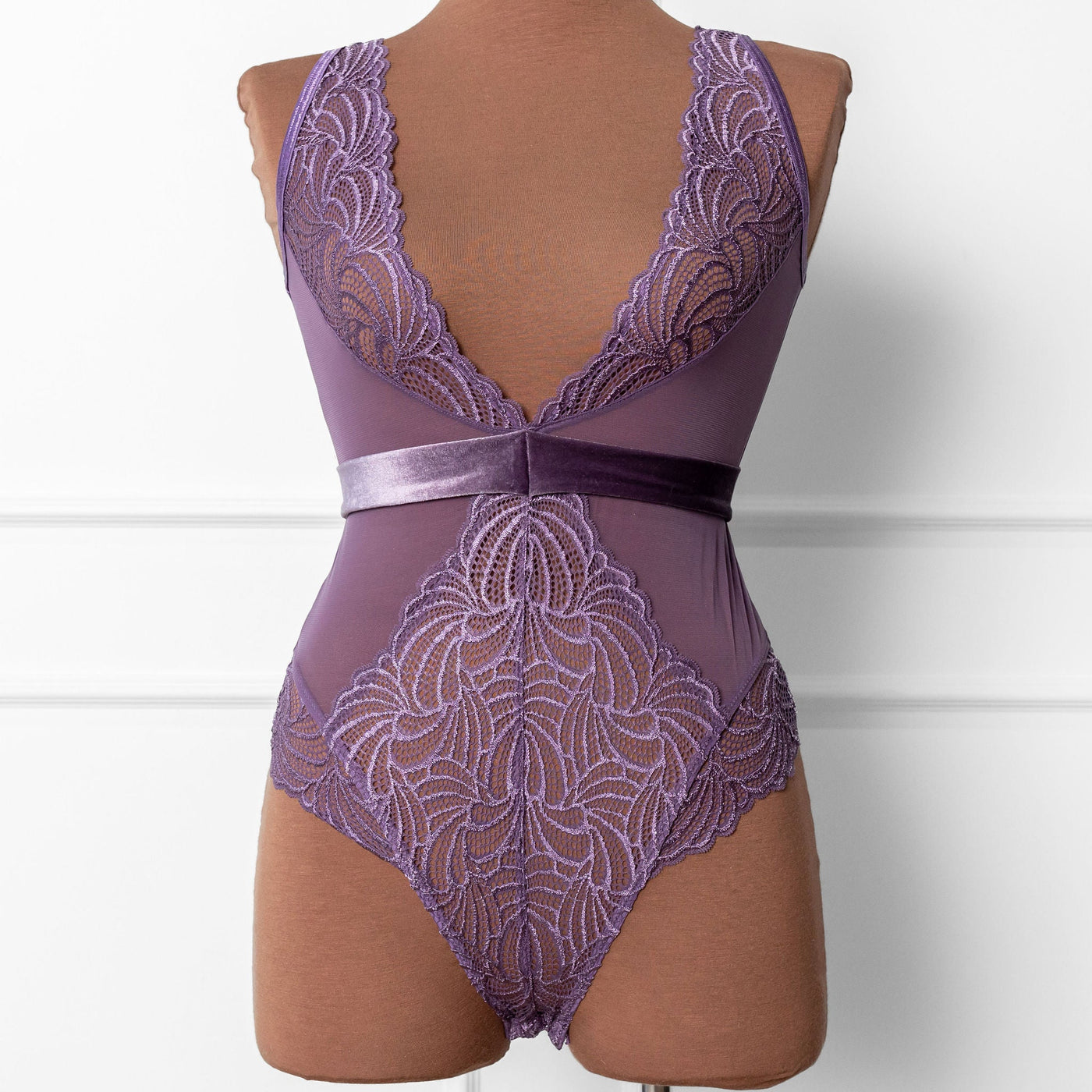Lace Teddy with Underwire 51-11053 - Purple