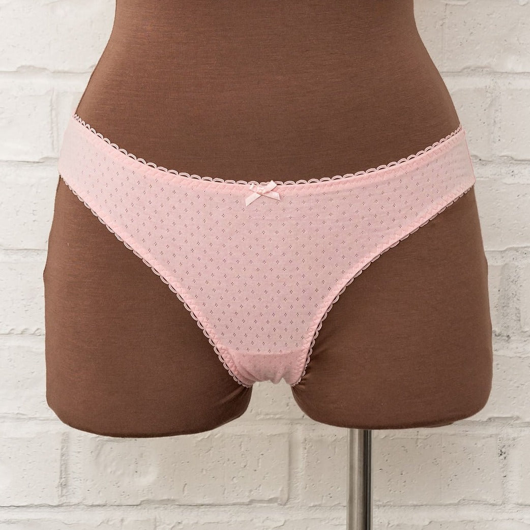 Pointelle Bikini Panty - Ballet Pink - Mentionables