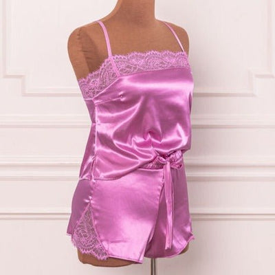 Satin & Lace Cami - Orchid - Mentionables