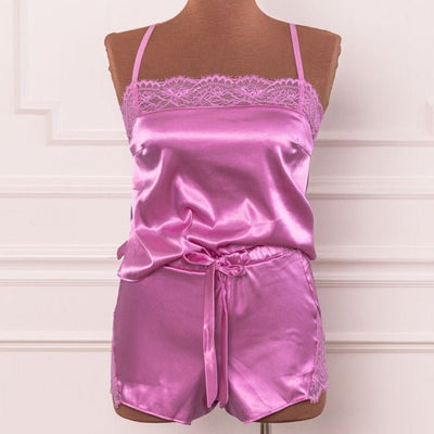Satin & Lace Cami - Orchid - Mentionables