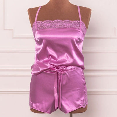 Satin & Lace Shorts - Orchid - Mentionables