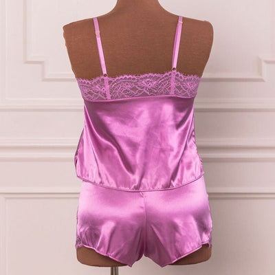 Satin & Lace Shorts - Orchid - Mentionables
