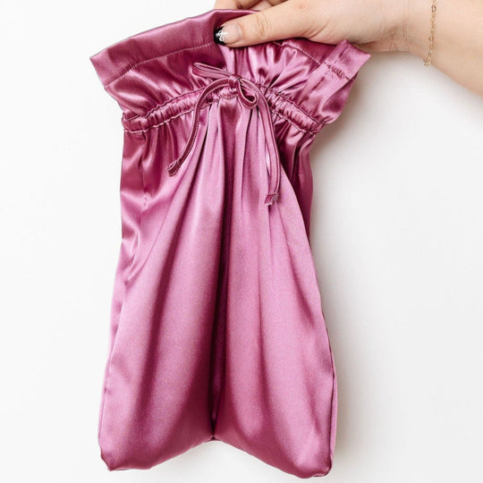 Satin Lingerie Bag - Mauve - Mentionables