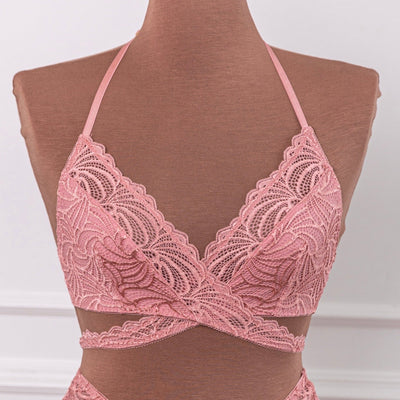 Strappy Wrap Bralette - Dusty Rose - Mentionables