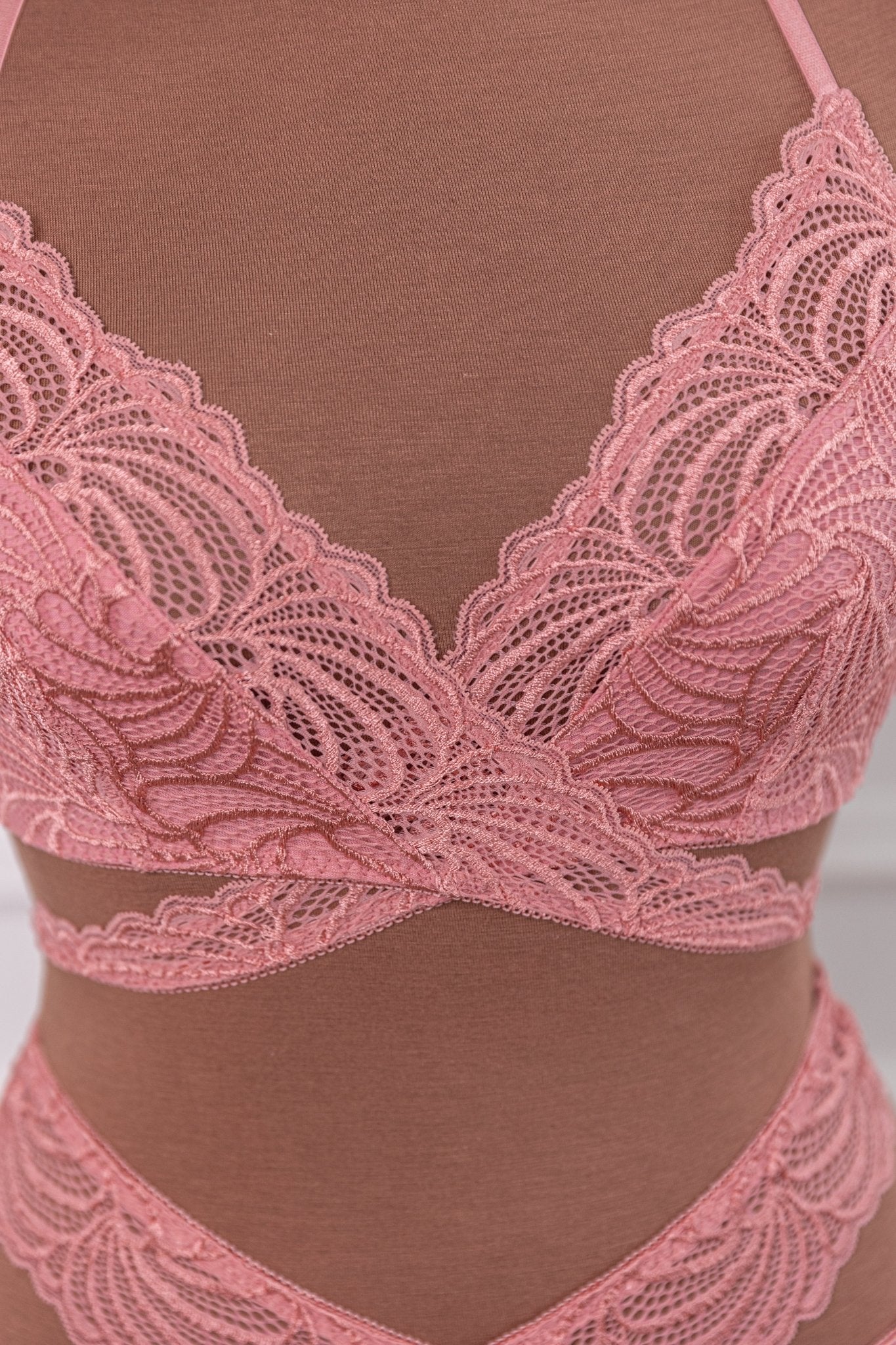Strappy Wrap Bralette - Dusty Rose - Mentionables